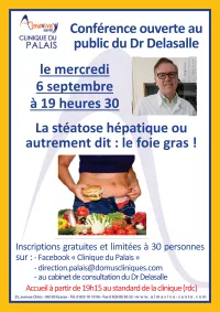 Conférence sur la stéatose hépatique le 6 septembre